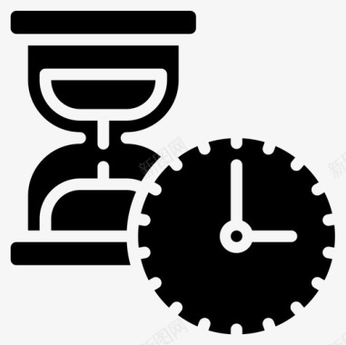 沙漏时间管理30填充图标图标
