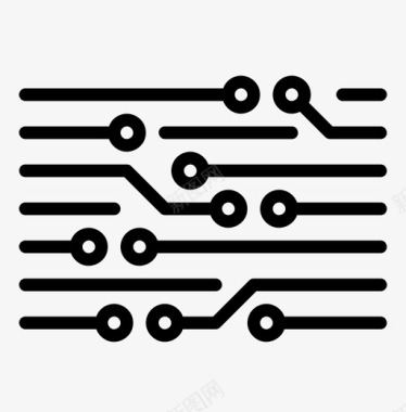电路板电子印刷电路板图标图标
