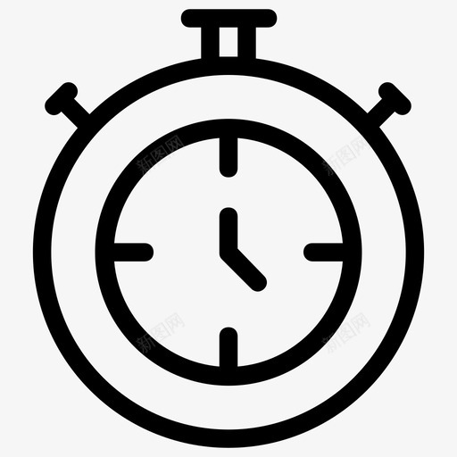 闹钟钟表手表图标svg_新图网 https://ixintu.com 全球商业组织和运营线图标 手表 钟表 闹钟