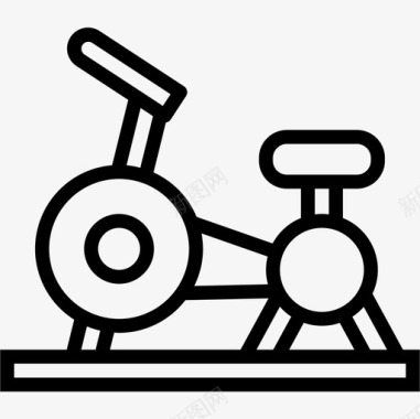 固定自行车健身馆2直线型图标图标