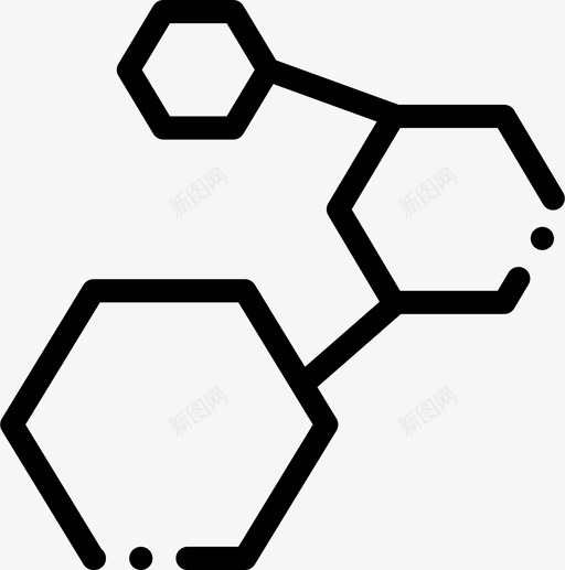化学环状分子图标svg_新图网 https://ixintu.com 分子 化学 有机 环状