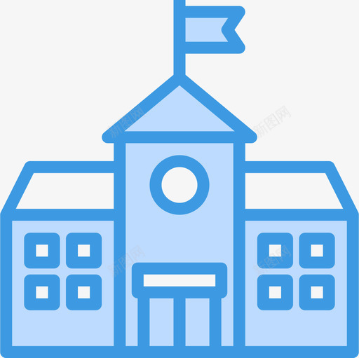 学校教育187蓝色图标svg_新图网 https://ixintu.com 学校 教育187 蓝色