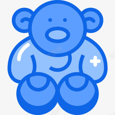 泰迪熊75岁宝宝蓝色图标图标