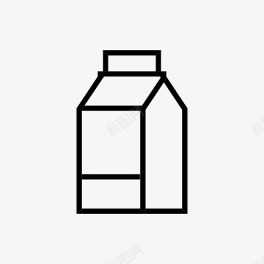 牛奶纸箱超市图标图标