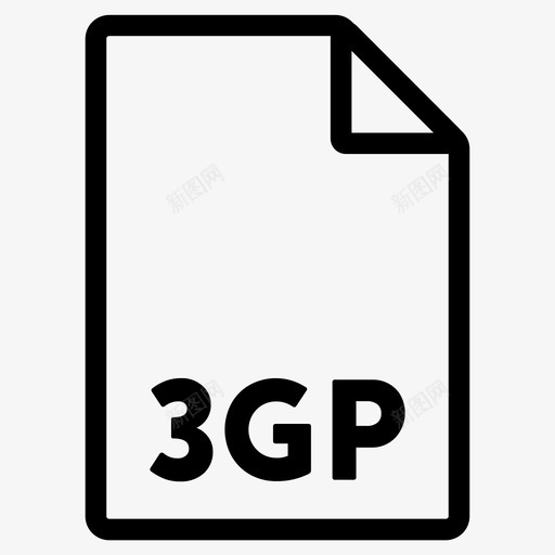 3gp格式文件文件格式图标svg_新图网 https://ixintu.com 3gp 文件 格式