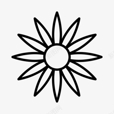 雏菊花朵花匠图标图标