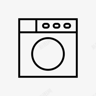 洗衣机家具图标图标
