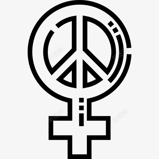 女权主义女权主义8直系图标svg_新图网 https://ixintu.com 女权主义 直系
