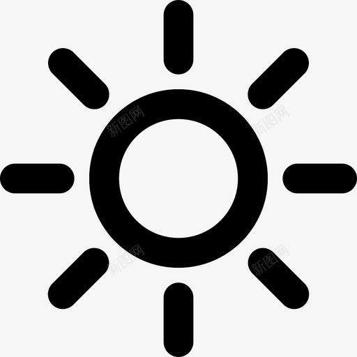 太阳明亮亮度图标svg_新图网 https://ixintu.com 亮度 图标 基本 增加 太阳 明亮