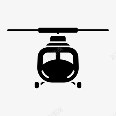直升机前部运输图标图标