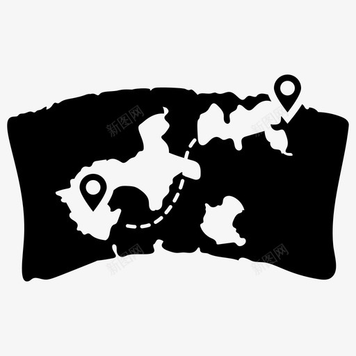海盗地图海图位置图标svg_新图网 https://ixintu.com 位置 图标 地图 字形 导航 投影 海图 海盗