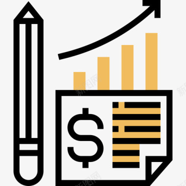 利润储蓄和投资7黄影图标图标