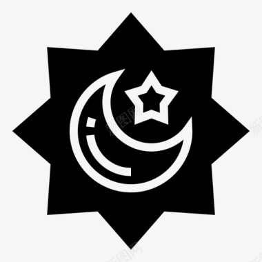 斋月神圣伊斯兰教图标图标