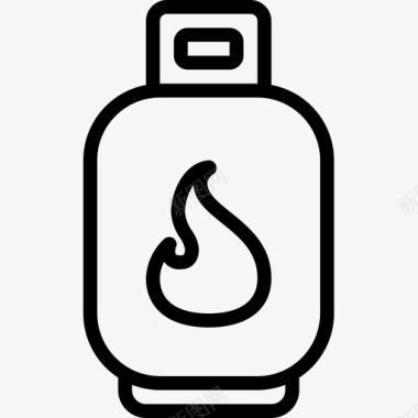 气瓶烧烤直列式图标图标