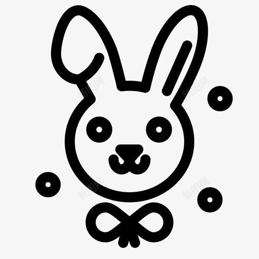 兔子复活节快乐的伊斯特堡线图标svg_新图网 https://ixintu.com 乐的 伊斯特 兔子 堡线 复活节 快乐