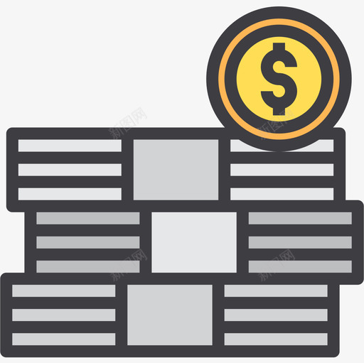 货币银行和金融22线性颜色图标svg_新图网 https://ixintu.com 线性 货币 金融 银行 颜色