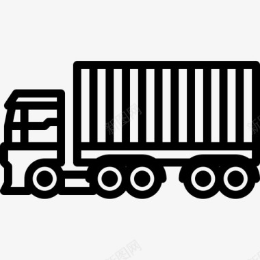 集装箱货物拖车图标图标