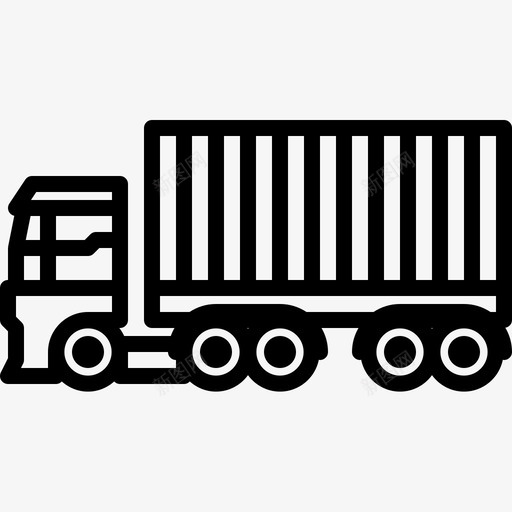 集装箱货物拖车图标svg_新图网 https://ixintu.com 卡车 拖车 货物 运输工具 集装箱