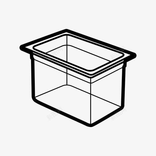 透明容器厨房塑料图标svg_新图网 https://ixintu.com 厨房 器皿 塑料 透明容器