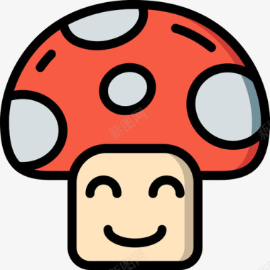 蘑菇电脑游戏4线颜色图标图标