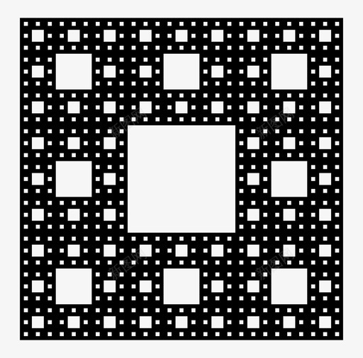 分形地毯洞图标svg_新图网 https://ixintu.com sierpinski 分形 图案 地毯 数学 递归