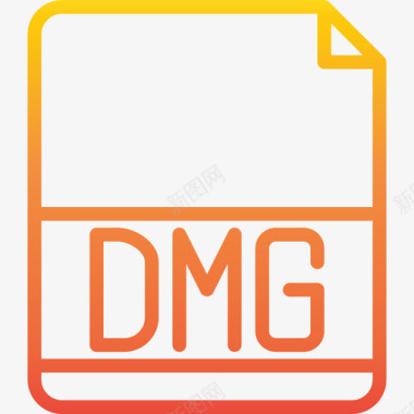 Dmg文件扩展名渐变图标图标