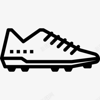 足球鞋足球33直线型图标图标