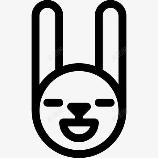 极乐兔表情图动物表情图标svg_新图网 https://ixintu.com 兔子 动物 极乐兔表情图 表情