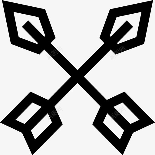 箭头北欧海盗轮廓直线图标svg_新图网 https://ixintu.com 北欧 海盗 直线 箭头 轮廓