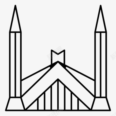 沙费萨尔清真寺亚洲旅游著名的伊朗图标图标