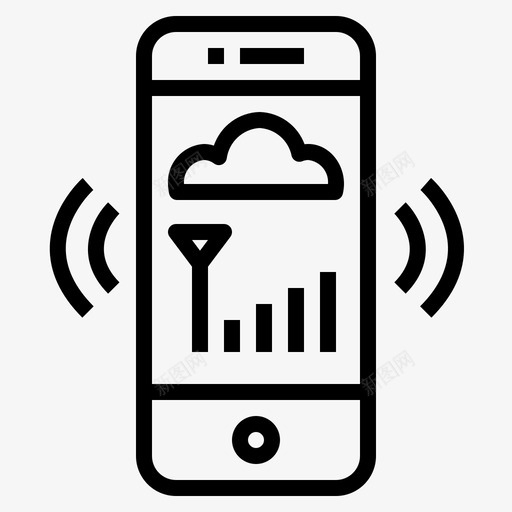 信号互联网电话图标svg_新图网 https://ixintu.com wifi 互联网 信号 无线电台 电话