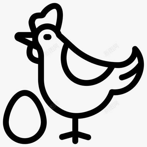 母鸡鸡肉乳制品图标svg_新图网 https://ixintu.com 乳制品 乳制品系列图标 母鸡 鸡肉 鸡蛋
