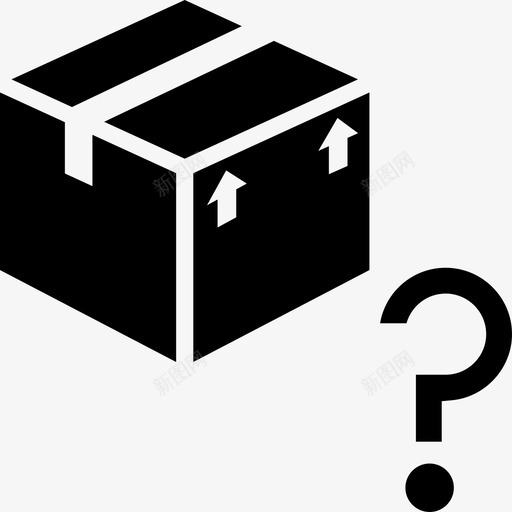 未知包裹箱子送货图标svg_新图网 https://ixintu.com 丢失 包裹 未知 箱子 送货
