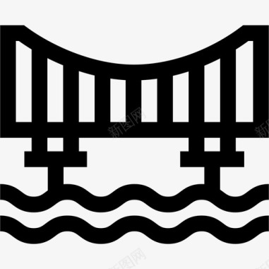 桥城市生活14线性图标图标