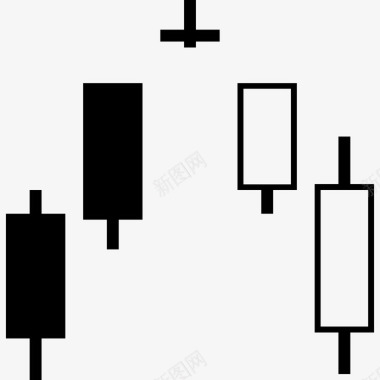 蜡烛棒图表信息图表图标图标