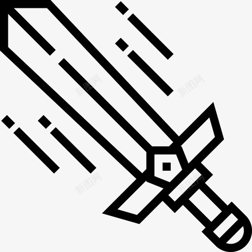 剑中世纪29直纹图标svg_新图网 https://ixintu.com 中世纪 直纹