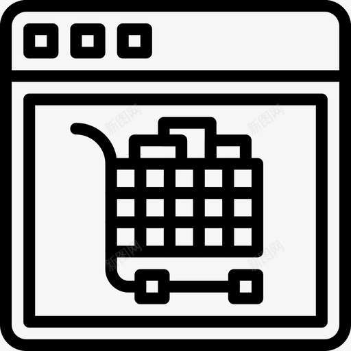 购物车购物140直线型图标svg_新图网 https://ixintu.com 直线 线型 购物 购物车