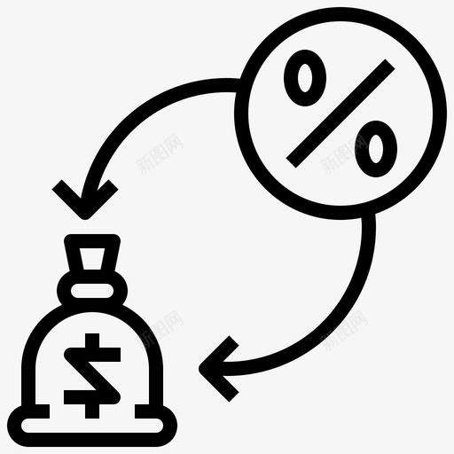 收益率银行金融图标svg_新图网 https://ixintu.com 众筹 收益率 研究所 金融 银行