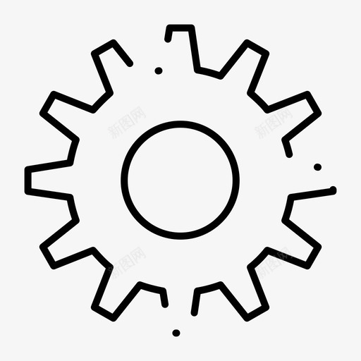 齿轮设置基本ui元素规则点线图标svg_新图网 https://ixintu.com 基本ui元素规则点线 设置 齿轮