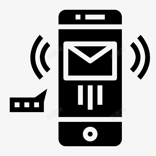 电话留言电子邮件智能手机图标svg_新图网 https://ixintu.com 手机 技术 智能 电子邮件 电话 留言