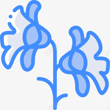 罗布麻植物学4蓝色图标图标