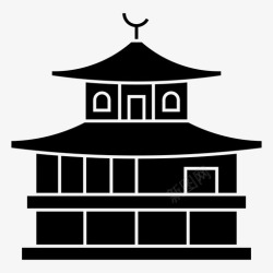 金阁寺金龟子亚洲旅游日本著名地标图标高清图片