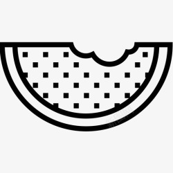 watermelonWatermelonBBQ20线性图标高清图片
