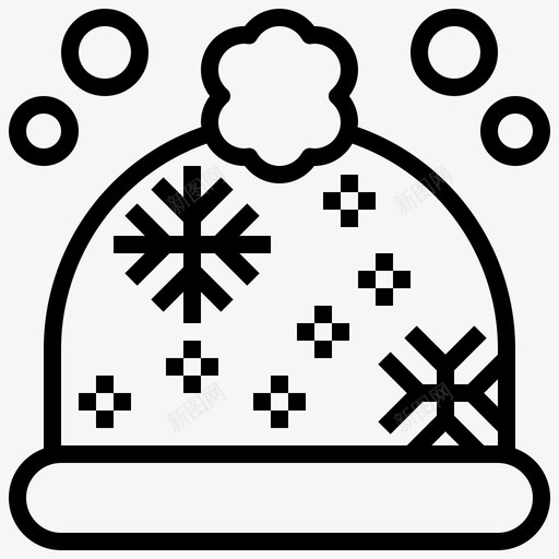 羊毛帽子生日和派对圣诞帽图标svg_新图网 https://ixintu.com 圣诞元素 圣诞帽 圣诞老人 生日和派对 羊毛帽子