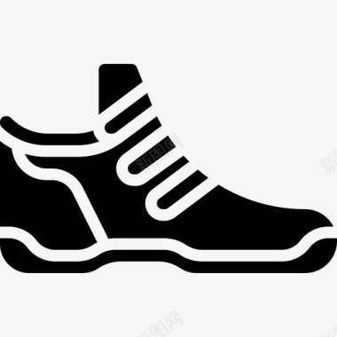 球鞋高尔夫17字形图标图标