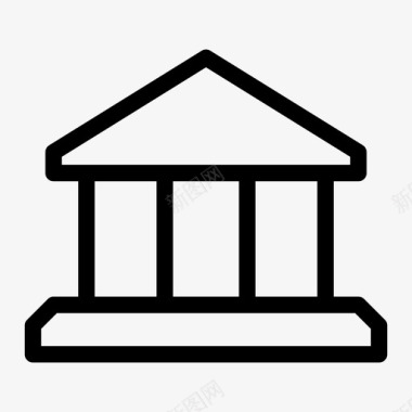 政府银行建筑图标图标