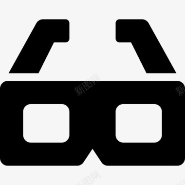 3d眼镜娱乐34填充图标图标