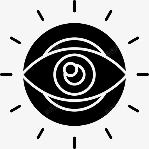 眼睛眼球焦点图标svg_新图网 https://ixintu.com 焦点 目标 眼球 眼睛
