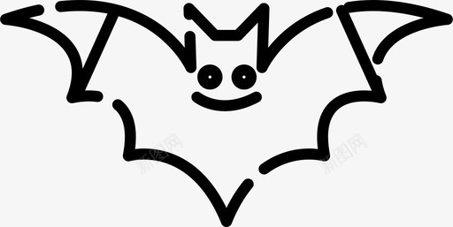 蝙蝠万圣节吓人图标svg_新图网 https://ixintu.com 万圣节 吓人 蝙蝠