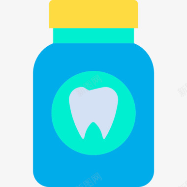 药物牙科14扁平图标图标